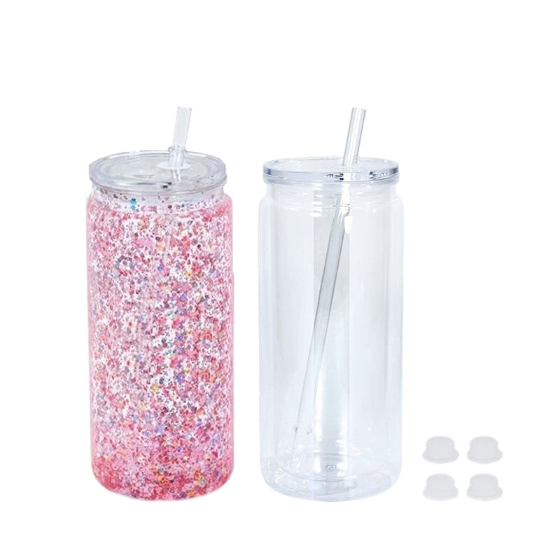 16 oz Plastic Snowglobe Cup